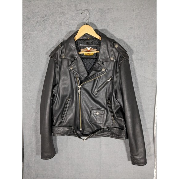 VTG Custom Authentic Harley Davidson Leather Jacket Screaming Eagle - Picture 3 of 16